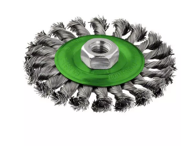 Brosse circulaire inox à fils torsadés